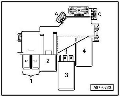 4 Fach - Relaisträger in der E-Box