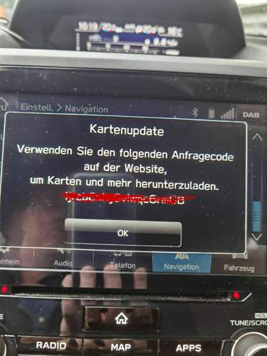 Fehlermeldung Naviupdate