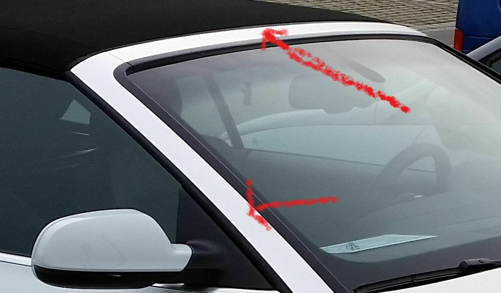 Audi S5 CABRIO - Chromleiste der A-Säule/Front "überpflegt", welche Art von Schutzschicht ist drauf