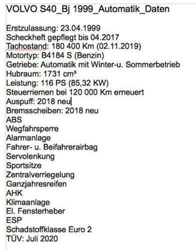 Volvo-s40-bj-1999-automatik-daten