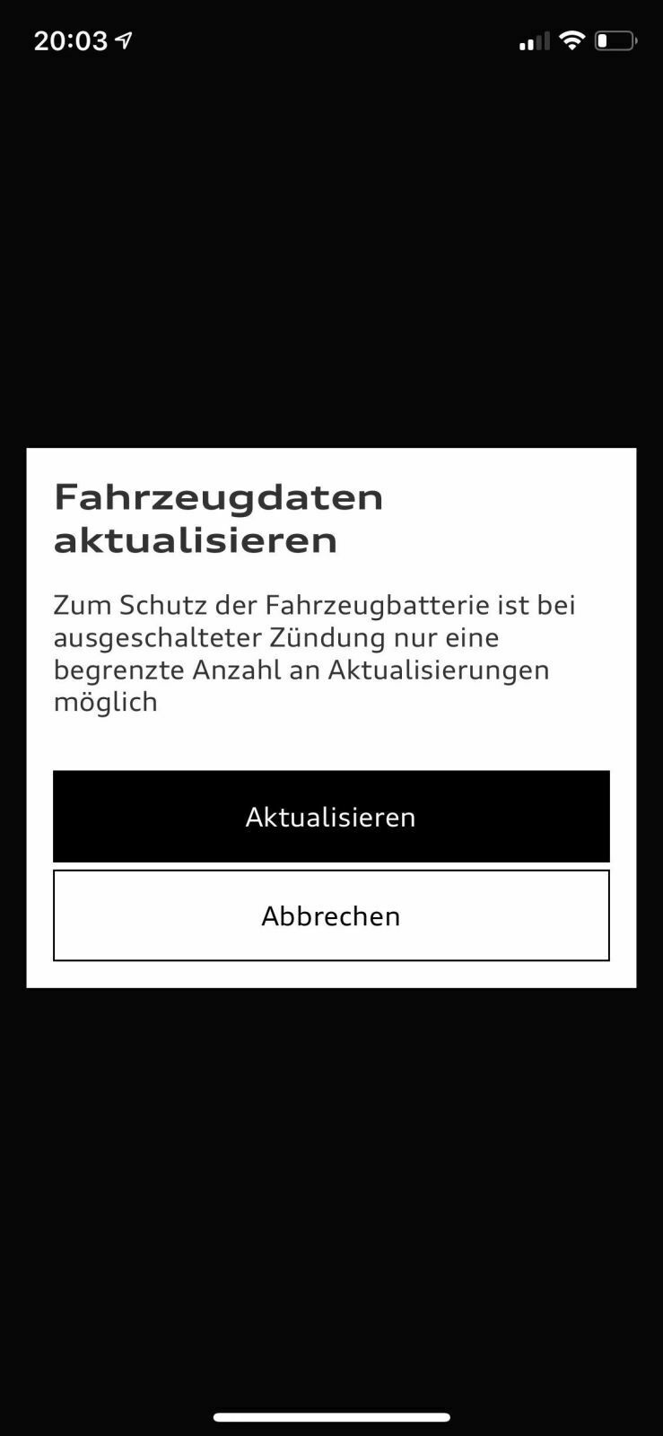 MyAudi App/Audi Connect Fehlermeldungen & Probleme