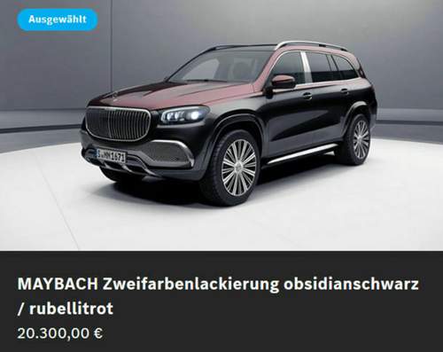 Zweifarbenlackierung für EUR 20,3k