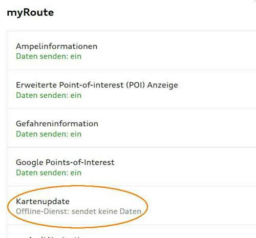 Kartenupdate Offline