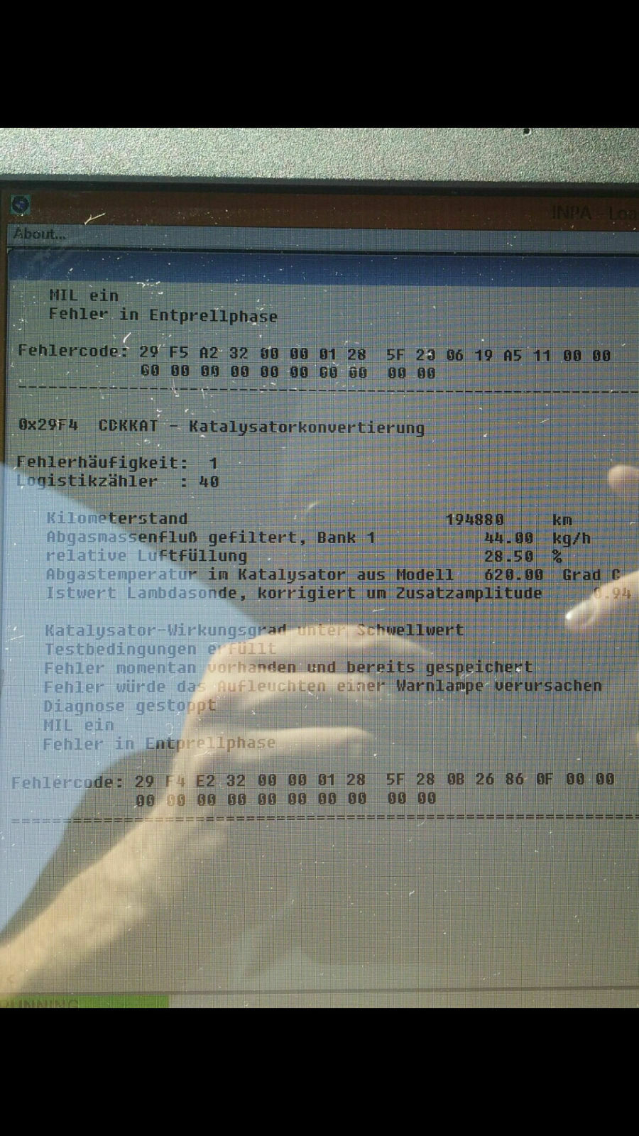 Katalysatorkonvertierung 29f4 / 29f5