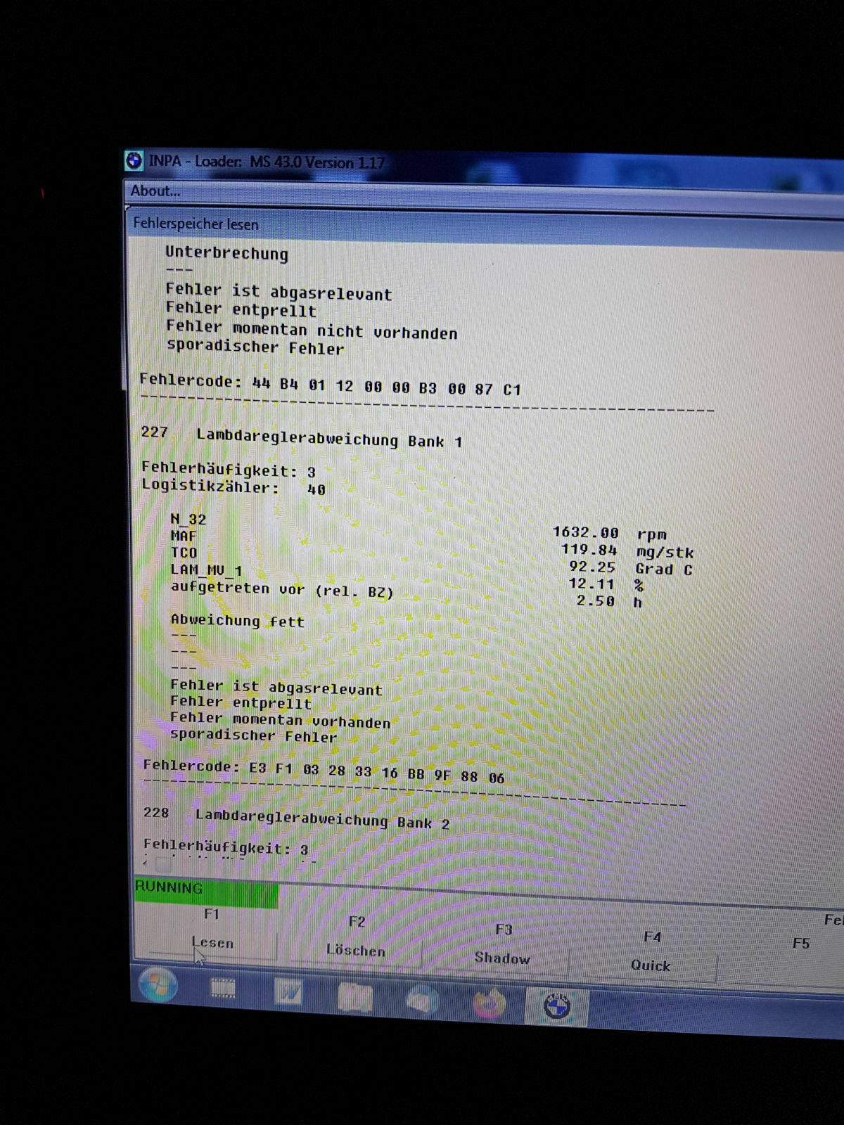 330ci DISA bzw. Bank 1 und 2 zu fett