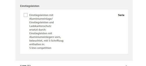 Beleuchtete Einstiegleisten