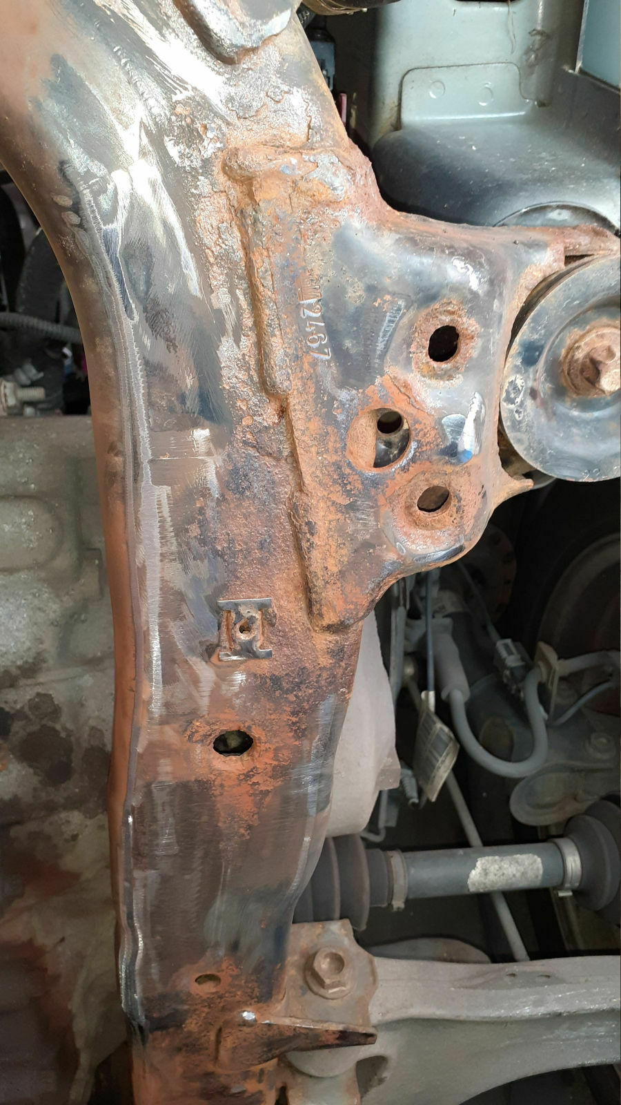 Rostbehandlung Motorträger Opel Vectra C