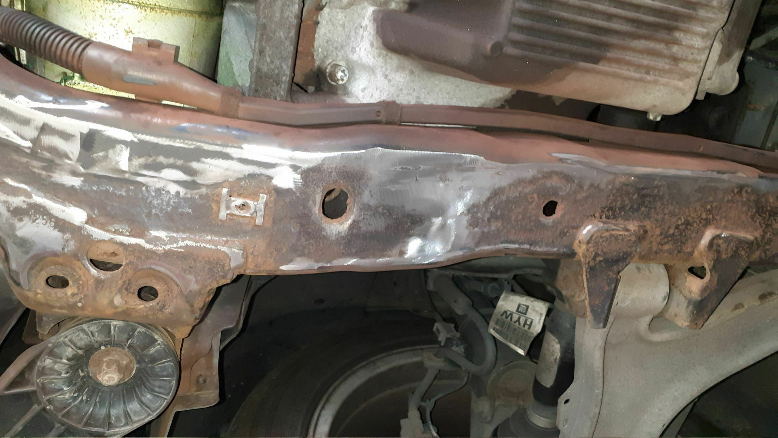 Rostbehandlung Motorträger Opel Vectra C