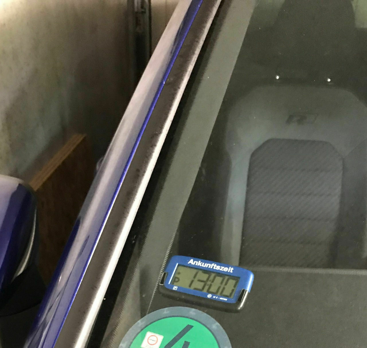 Platz für die Parkscheibe