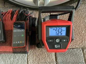 Sollwert oben & Stoppuhr auf GO