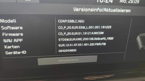 Softwarestand Kia Ceed PHEV