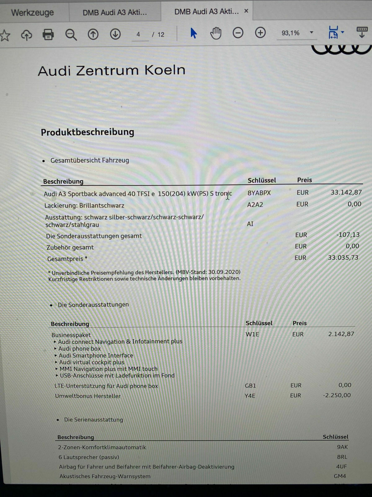 Infos zum neuen A3 TFSI e