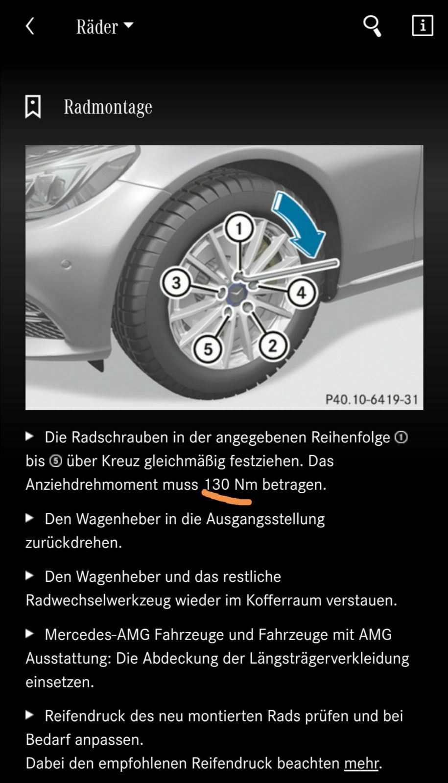 Drehmoment Radwechsel