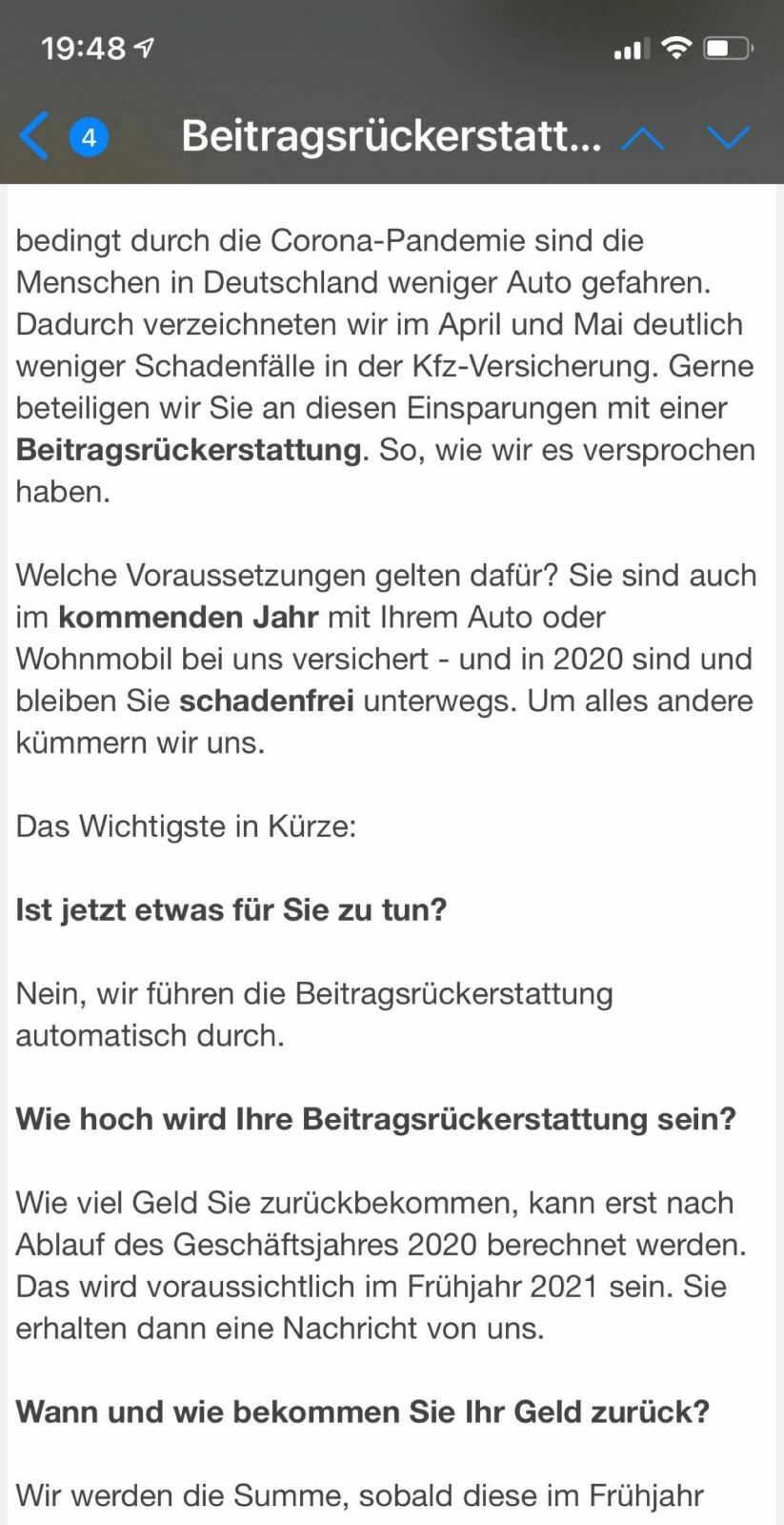 HUK senkt im Tarif 01.21 die Beitragsätze für PKW