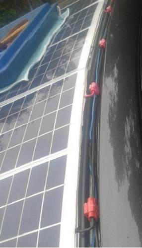 Solarzellen-Paare-Anschluss an Hauptkabe