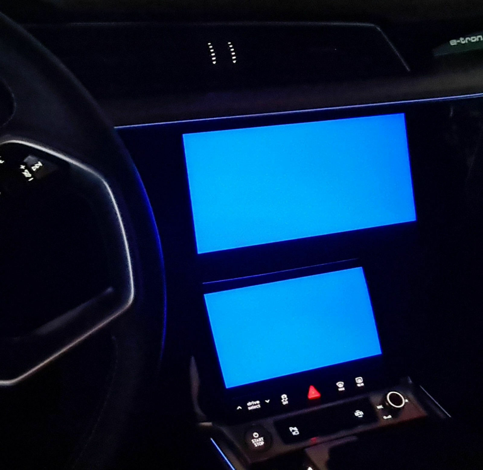 E-Tron mit blue screen
