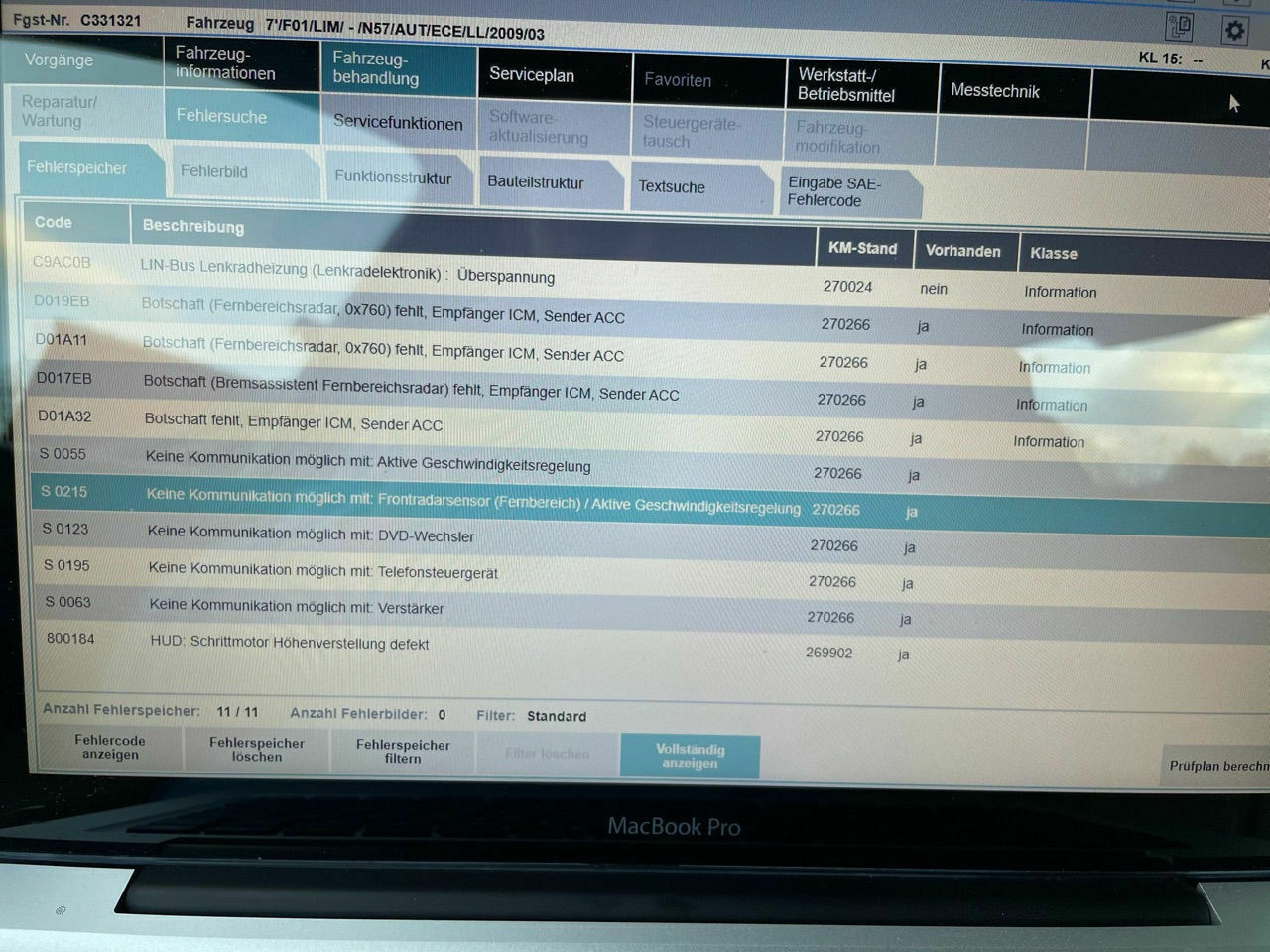 Fahrregelsysteme ausgefallen, Lenkrad schief, Fahrkomfort weg.