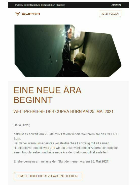 CUPRA (el-)Born 2021