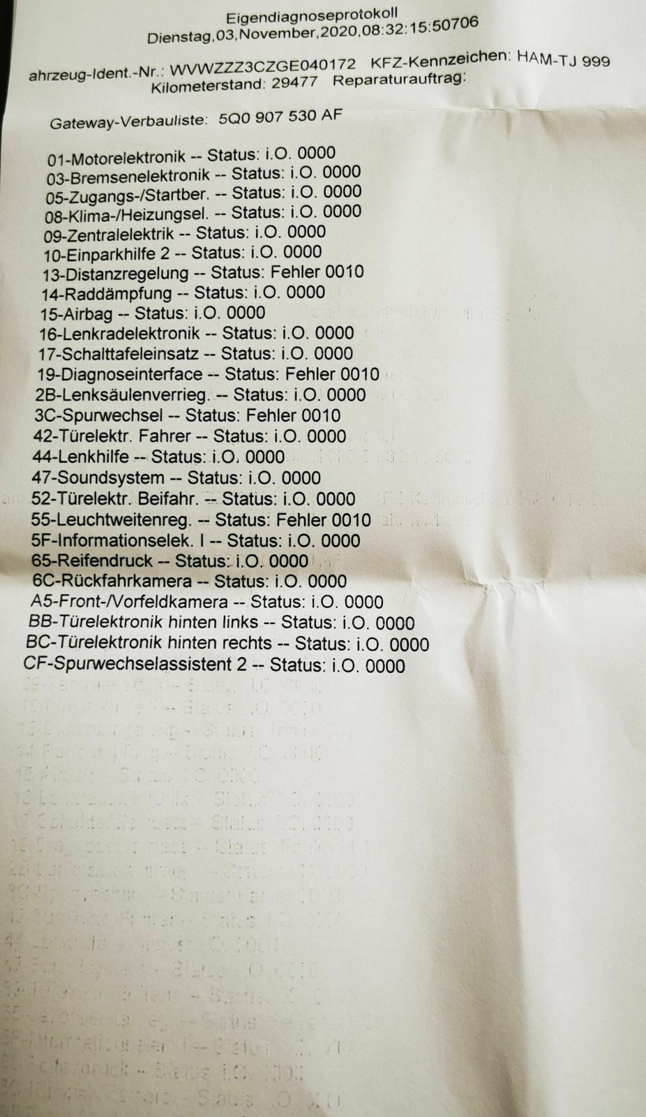 Passat B8 Variant Side Assist kalibrieren