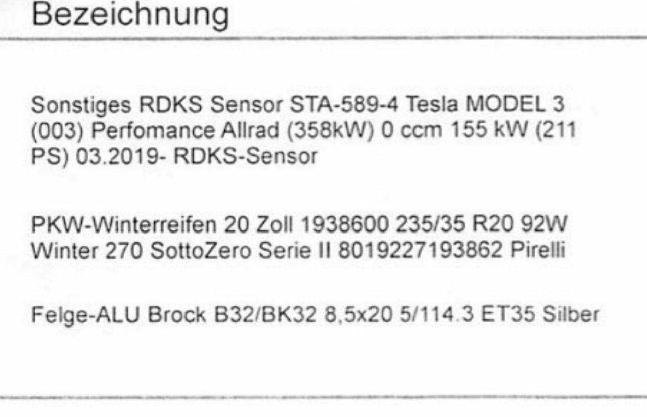 Der Tesla Model 3 Reifen- und Felgenthread