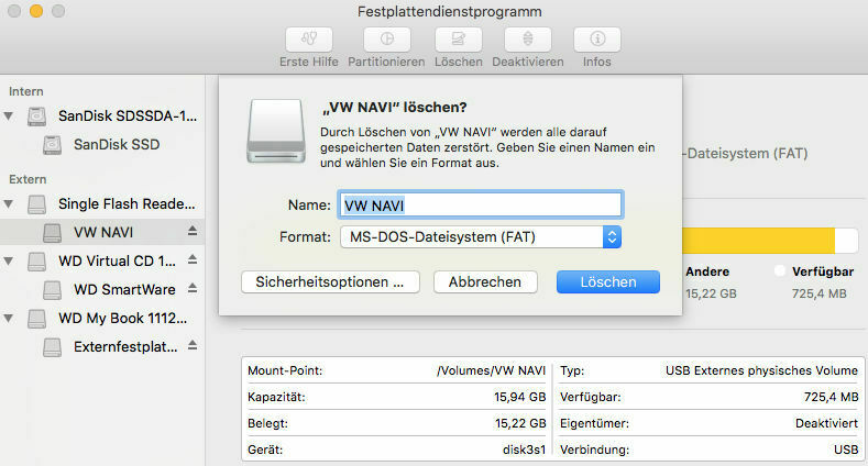 Karten-Update Discover Media/Discover Pro - Infos von VW