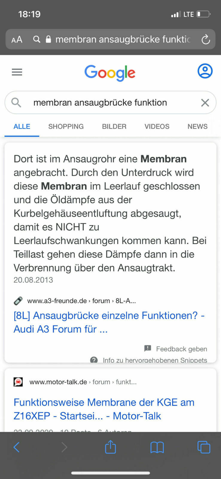 Drehzahlschwanken wenn Motor Warm