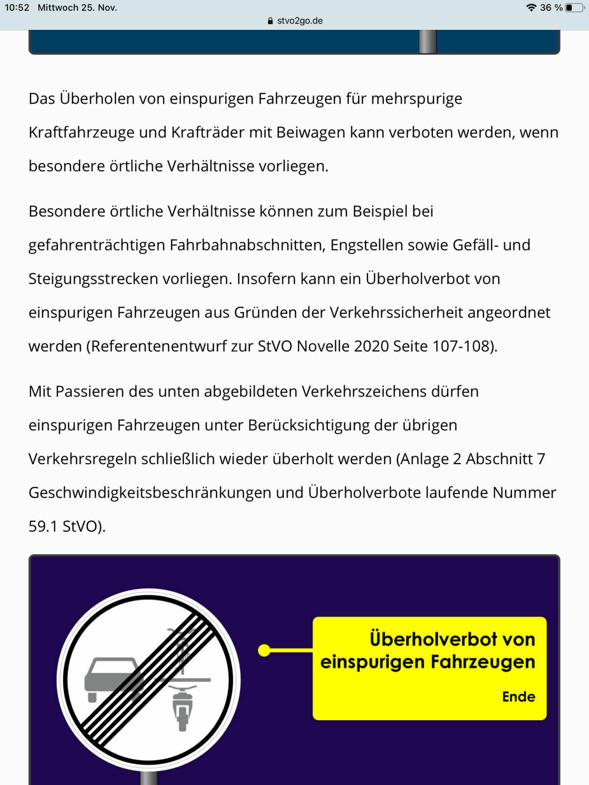 Abstand beim Überholen von Radfahrern