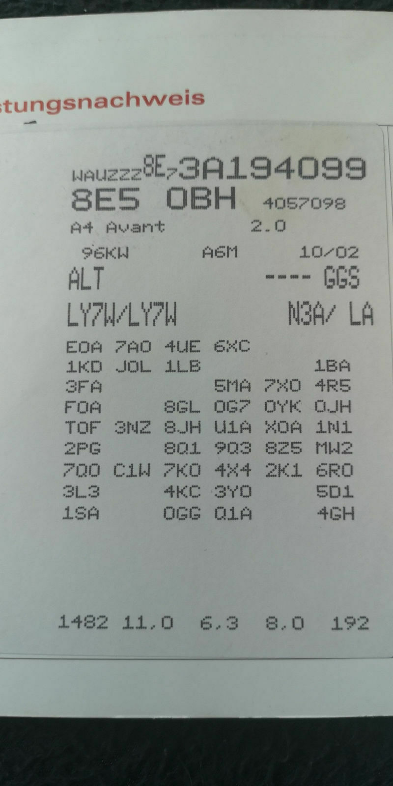 A4 B6 8H 3.0 V6 - Welches Getriebe habe ich?