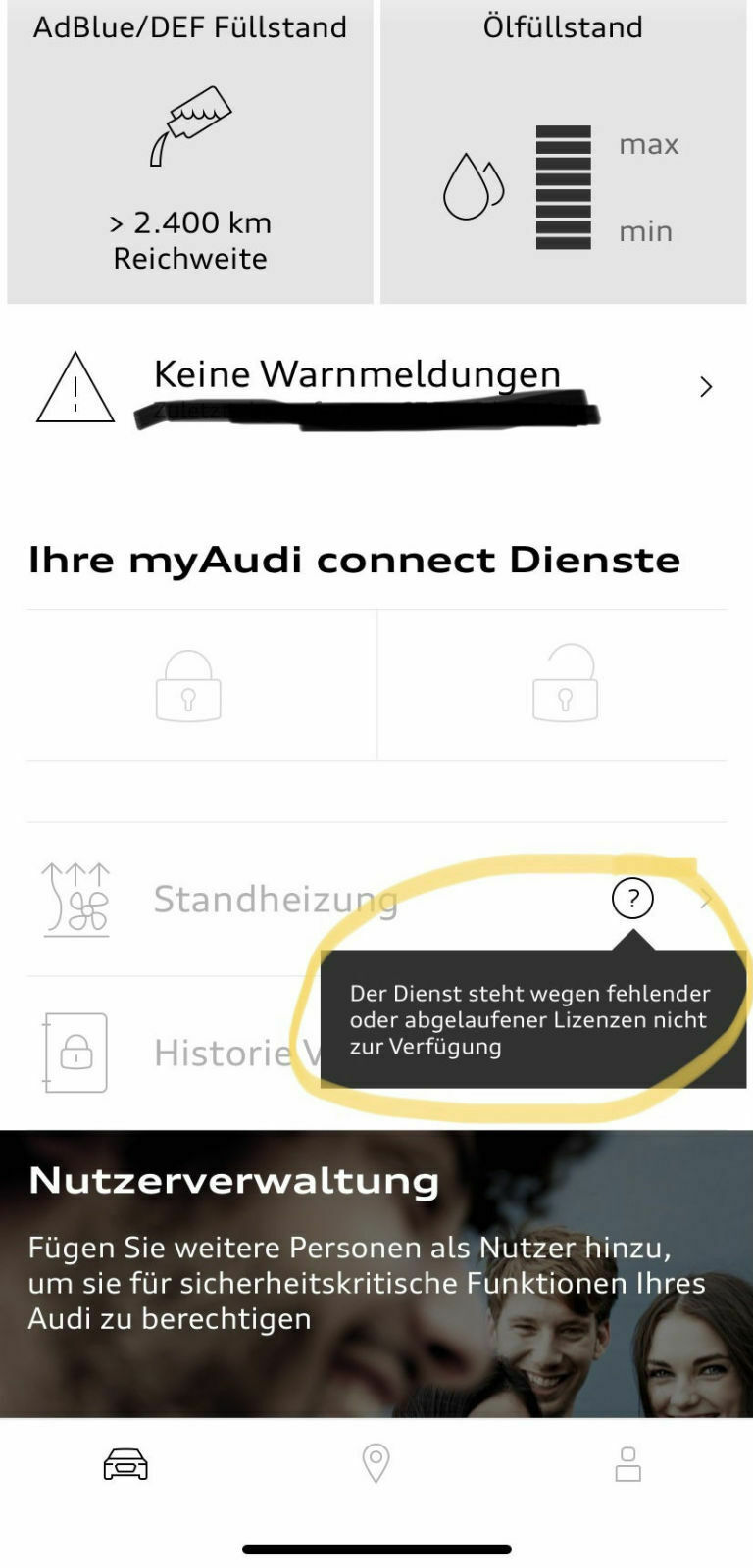 Audi Connect abgelaufen/Verlängern