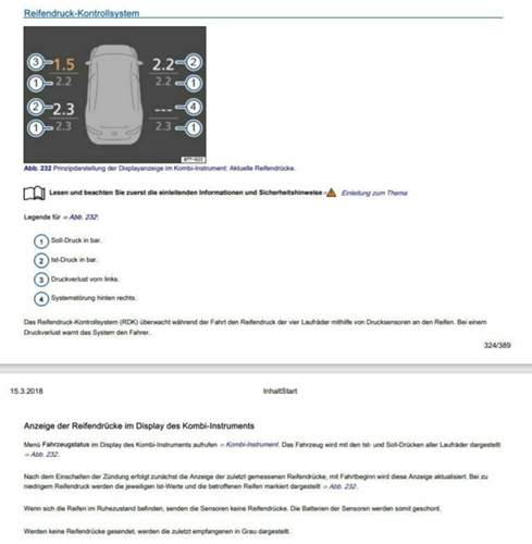 Reifendruck-kontrollanzeige