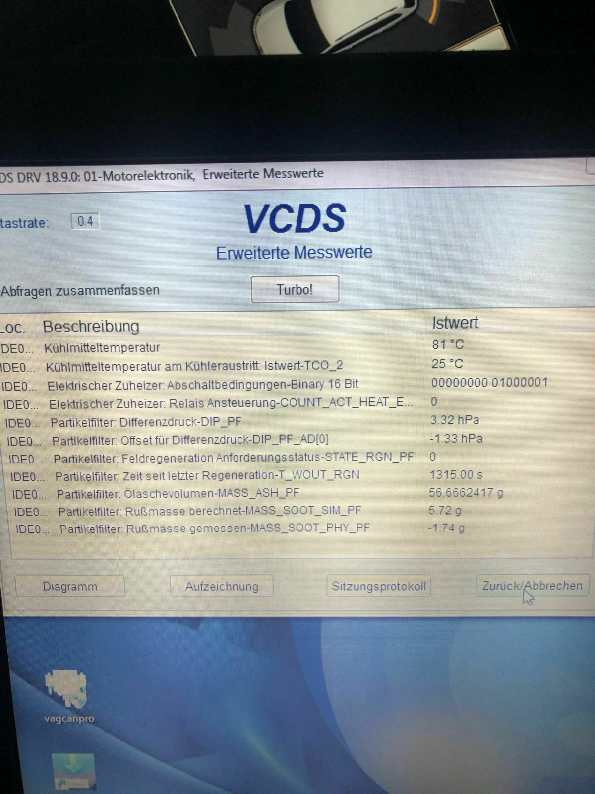 Kühlmitteltemperatur im ki schwankt