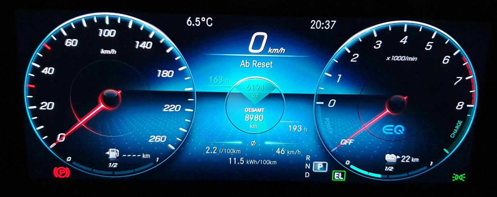 A250e Kompakt, statistischer Verbrauch, Reichweite