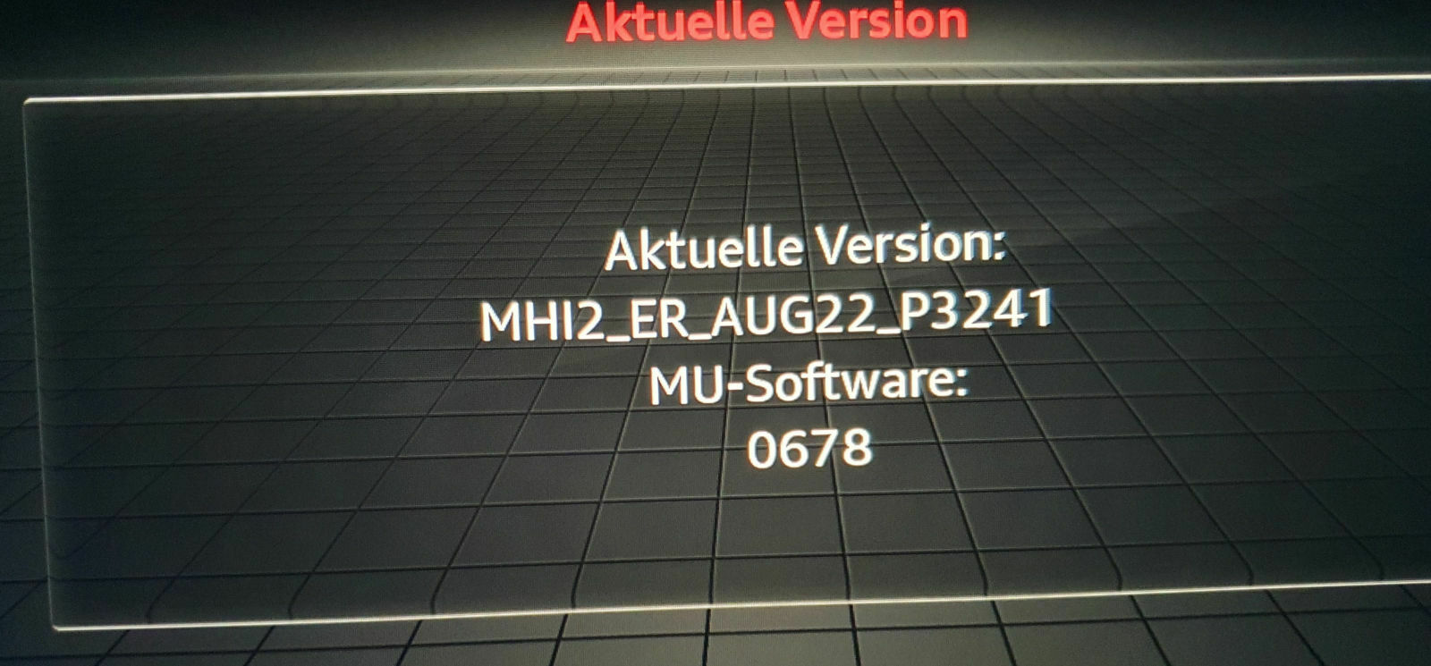 VFL: Aktuelle MMI Software Version - Bugtracking