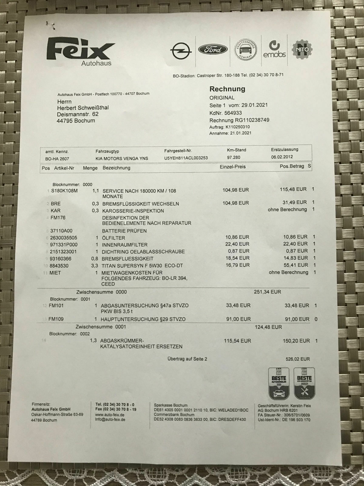 Katalysator Probleme Venga 1,4 CVVT Benzin Bj 2010