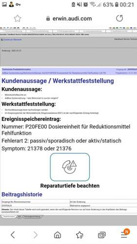 Adblue Störung, kein Motorstart in 1000 km - Seite 1...