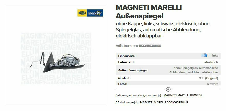 Automatisch einklappbare Spiegel nachrüsten