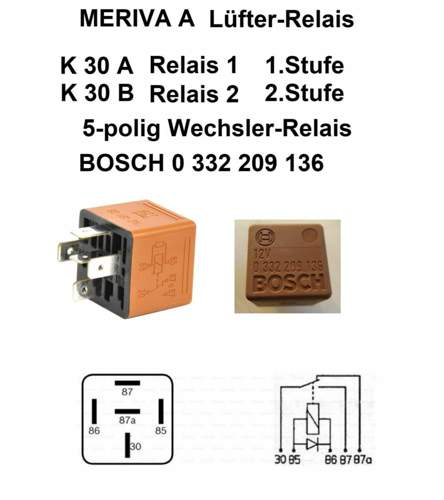 BOSCH RELAIS K 30 A und K 30 B