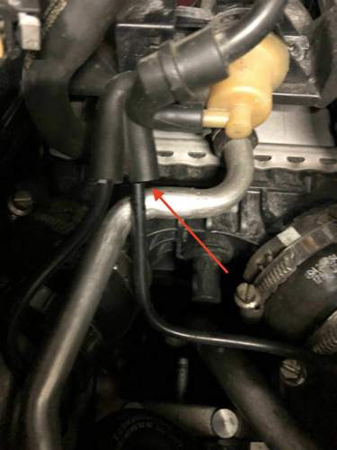 Fehler: Schlauch VOR dem Anschluss