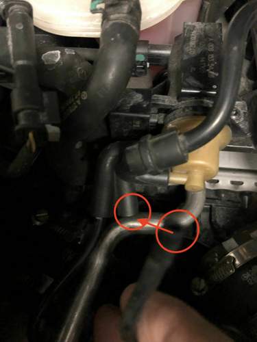 Schlauch nicht korrekt drauf