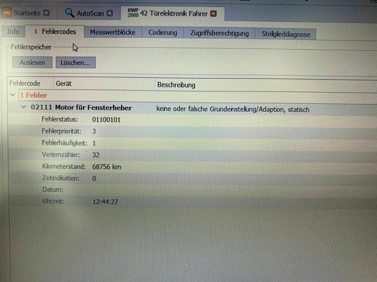 Fensterheber „verlieren“ Komfort-schließen/öffnen