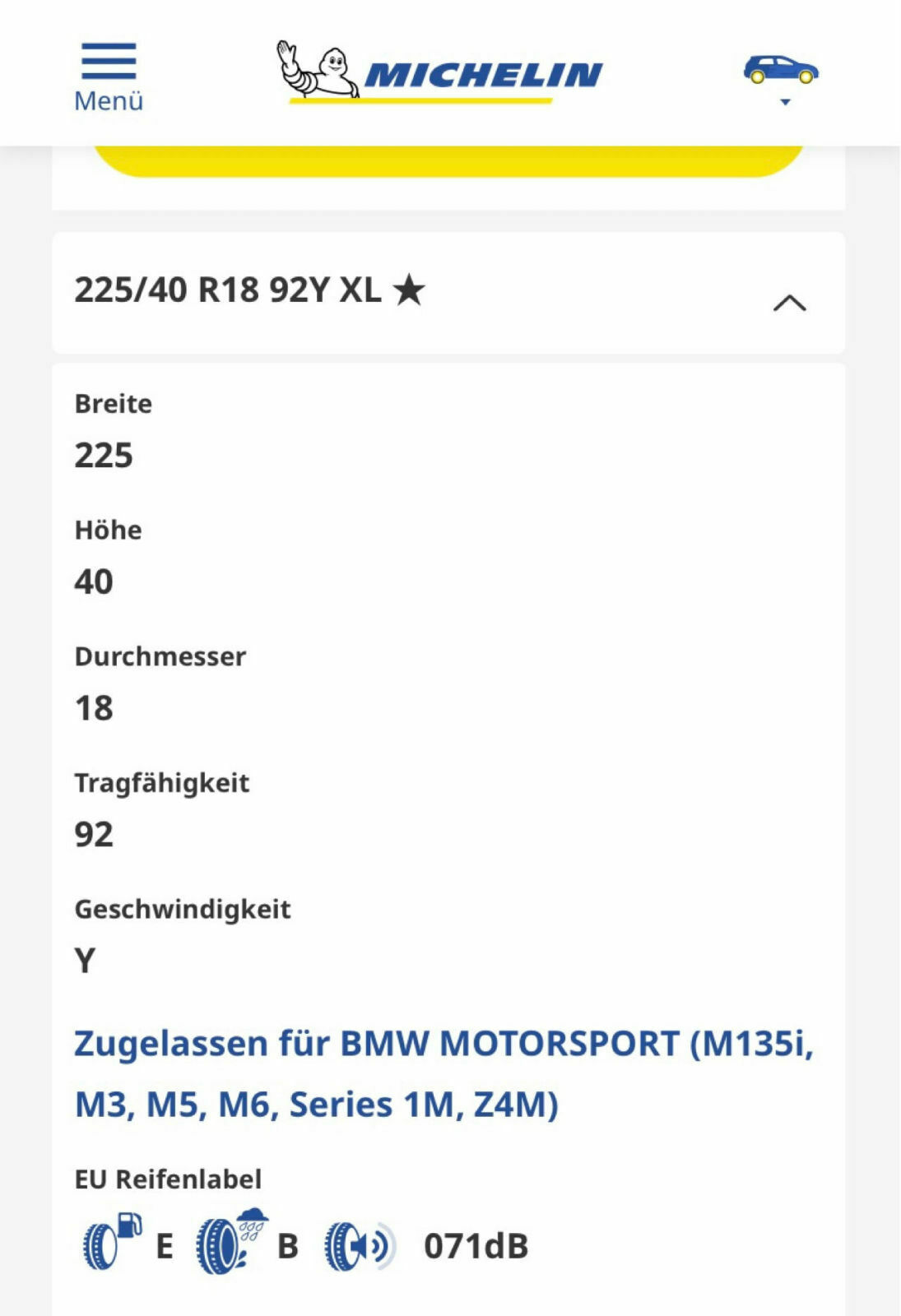 Empfehlung für Sommerreifen