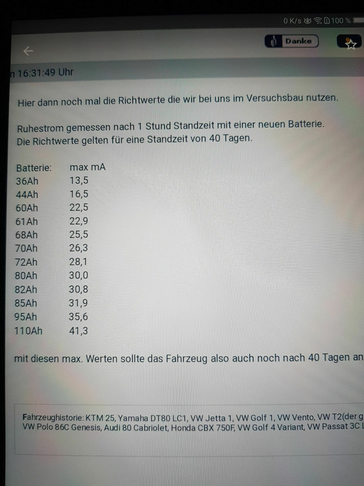 Neuer Generatorregler - sind die Werte i.O.?