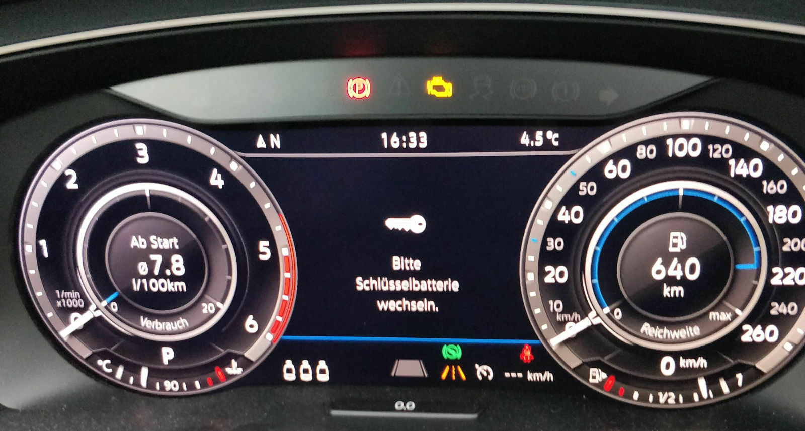 Keine Fehlermeldung bei leerer Schlüsselbatterie?