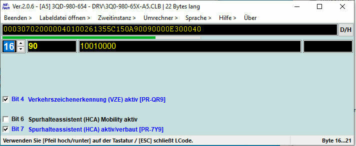 Anleitung: Lane Assist/Spurhalteassistent codieren