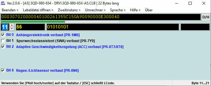 Anleitung: Lane Assist/Spurhalteassistent codieren