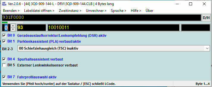 Anleitung: Lane Assist/Spurhalteassistent codieren