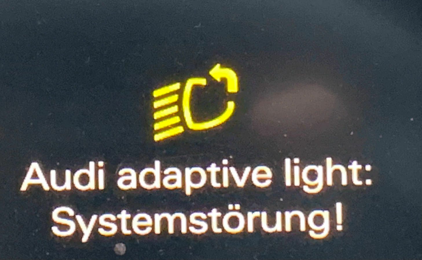 Adaptiv Light Systemstörung und Fernlicht Assistent Störung