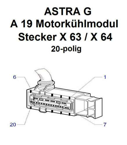 Pinnummerierung MKM-STECKER X 63 X 64