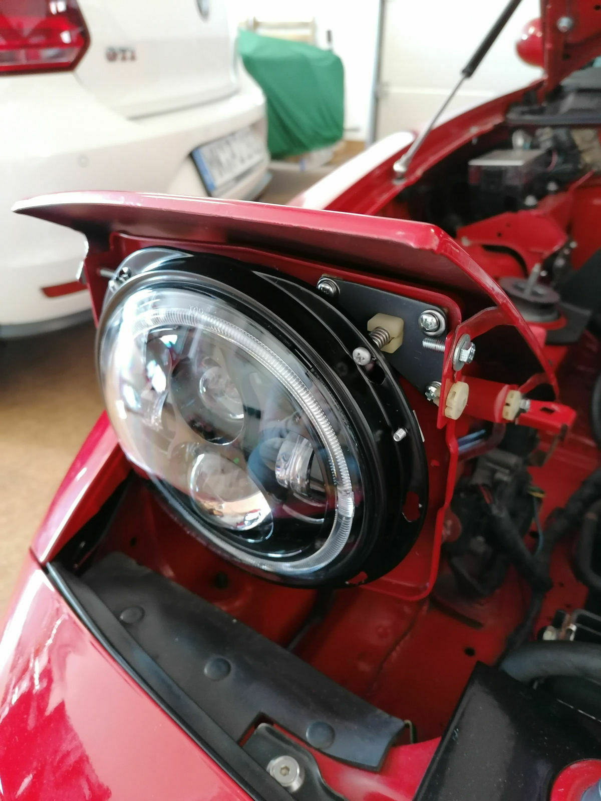 Die neuen LED Scheinwerfer inkl ENummer Neue Scheinwerfer, neue Seitenschweller und ein