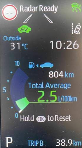 Minimalverbrauch auf 39 km Landstrasse